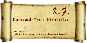 Korcsmáros Fiorella névjegykártya